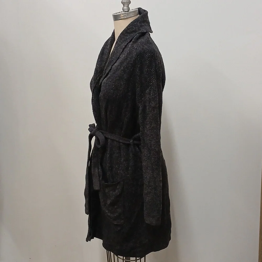 Barefoot Dream Cozy Chic Lite Grey Soft Bathrobe Unisex Size 2